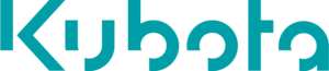 Kubota — бирюзовая надпись бренда, прозрачный PNG