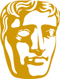 Goldene BAFTA-Theatermaske ohne Schriftzug – PNG mit transparentem Hintergrund