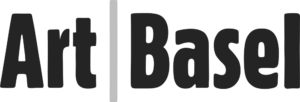 Dunkles Art-Basel-Logo mit grauer senkrechter Trennlinie – PNG mit transparentem Hintergrund