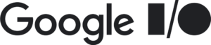 Dunkles Google-I/O-Logo mit geometrischen I/O-Zeichen – PNG mit transparentem Hintergrund